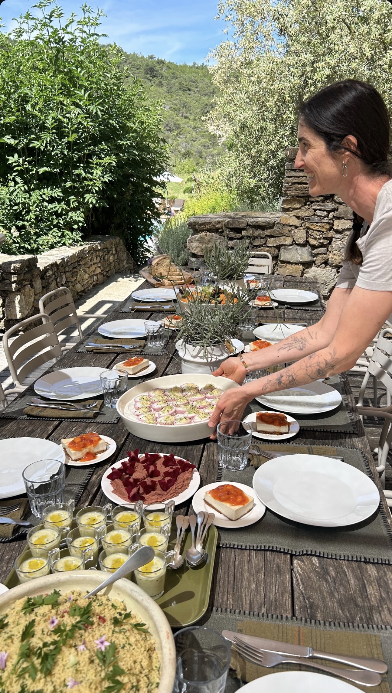 Repas végétal léger pour retraite de yoga
